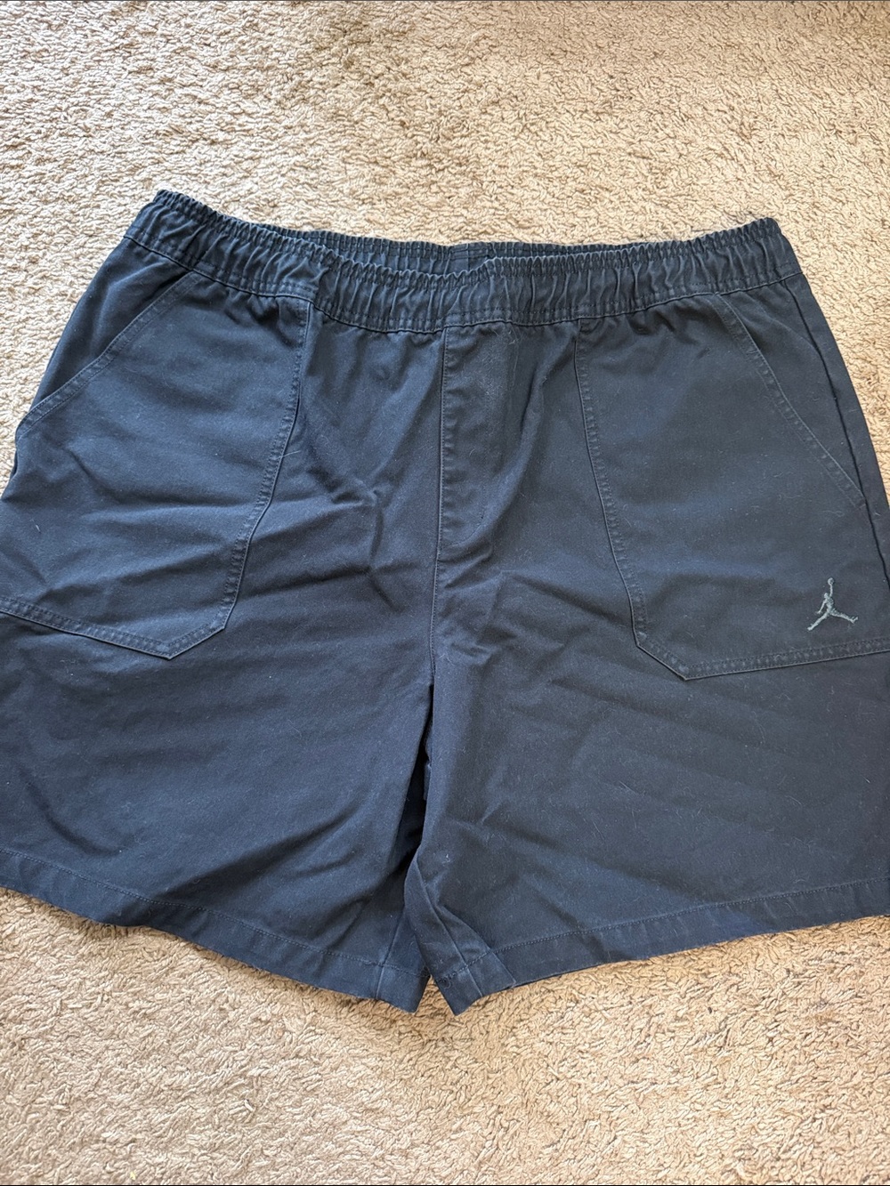 Michael Jordan Men's XL Navy Blue Athletic Cargo Style Shorts with Jumpman Logo